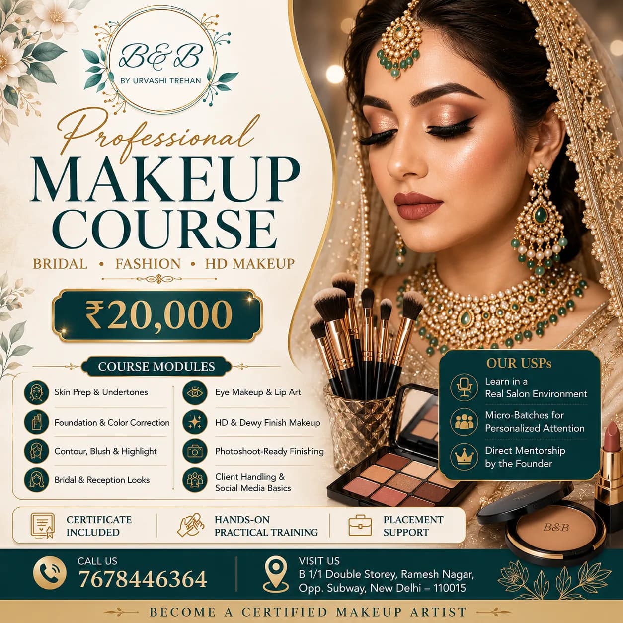 Professional Makeup Course – Bridal, Fashion & HD Makeup