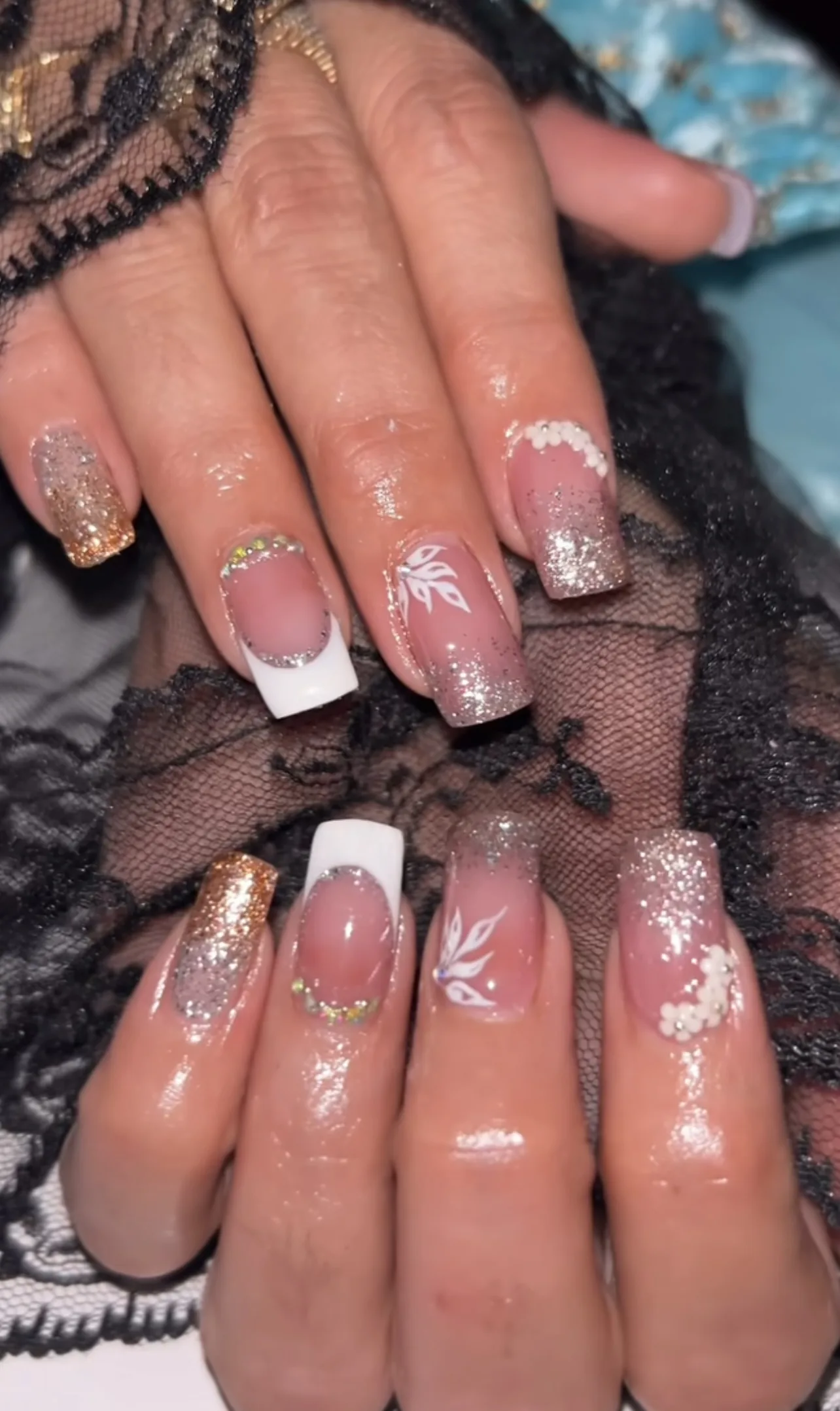 Nail Art French White - Blushes & Brushes, Ramesh Nagar